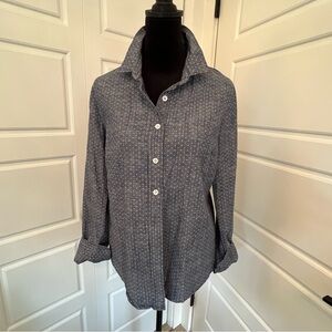 J. Crew Chambray Blue Polka Dot Shirt